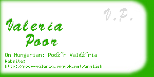 valeria poor business card